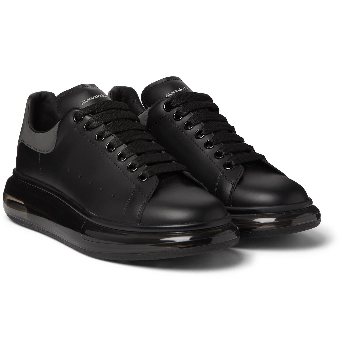 alexander mcqueen black leather sneakers