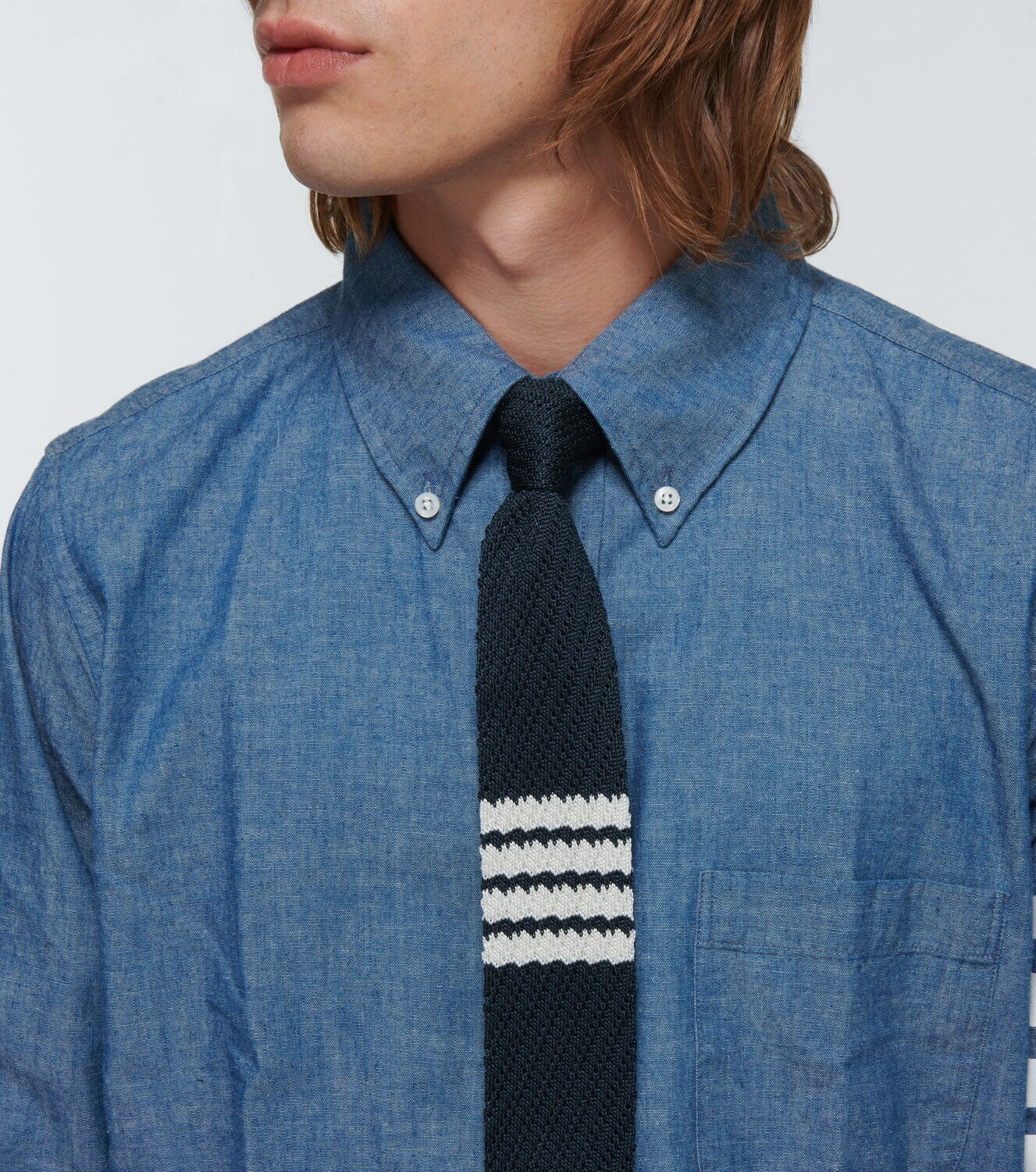 thom browne tie shirt