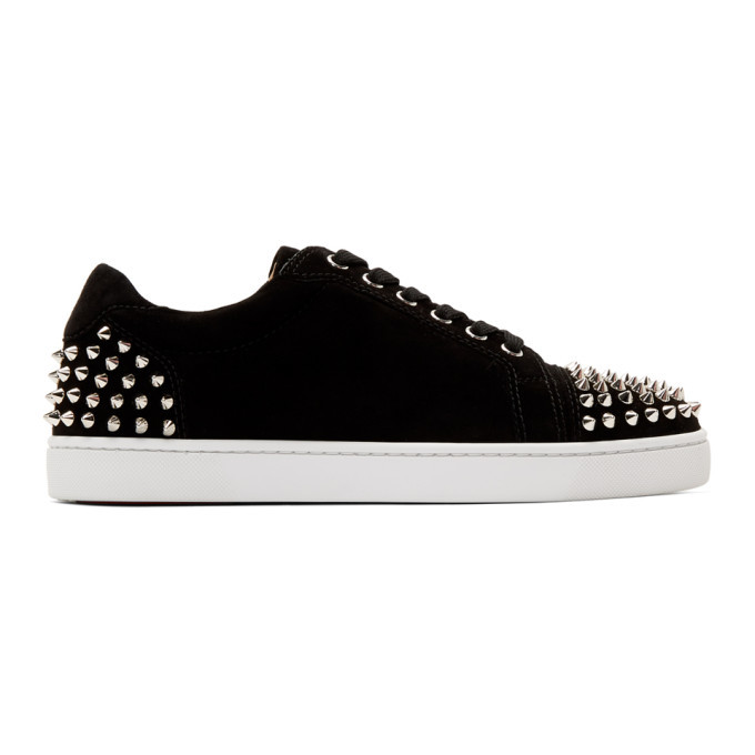 black suede christian louboutin sneakers