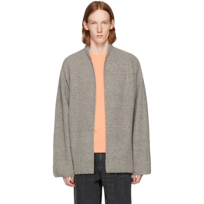 N.Hoolywood Grey Knit Cardigan N.Hoolywood