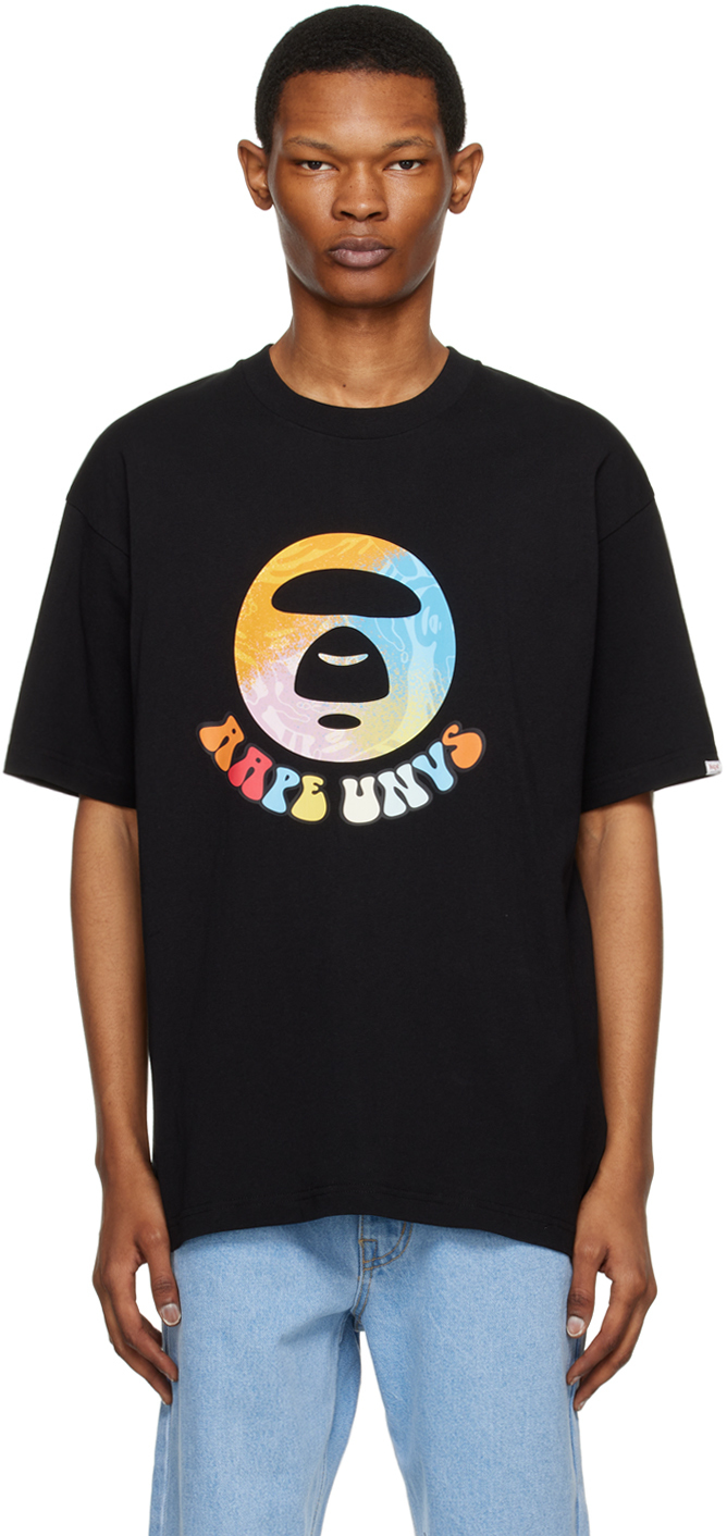 AAPE by A Bathing Ape Black Embroidered TShirt AAPE by A Bathing Ape