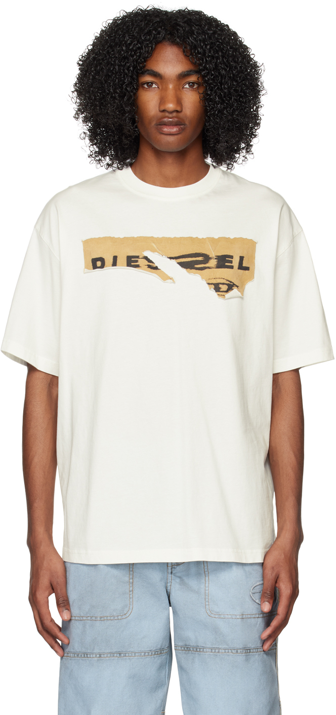 Diesel White T-Wash-Poff T-Shirt Diesel