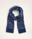 Brooks Brothers Men's Merino Space-Dyed Fair Isle Scarf | Navy