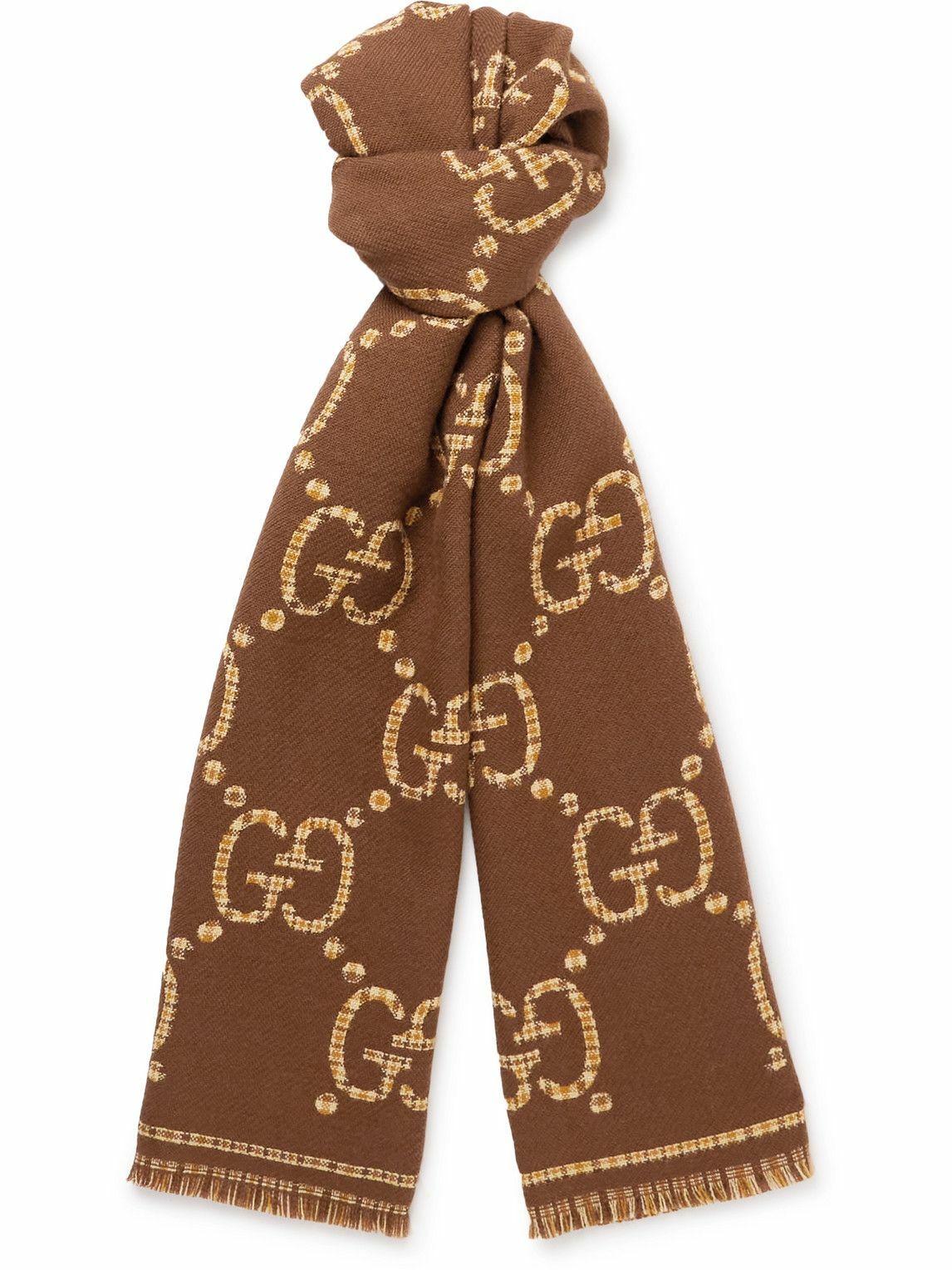 Gucci Logo Intarsia Wool Scarf Gucci