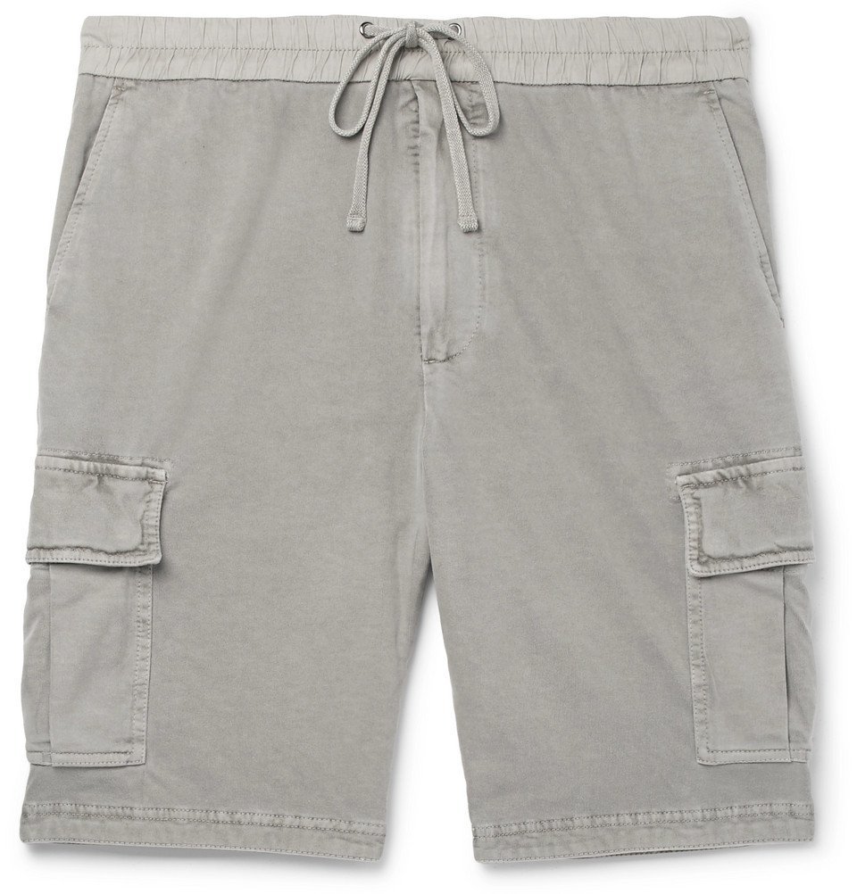 Cotton-Jersey Drawstring Cargo Shorts 