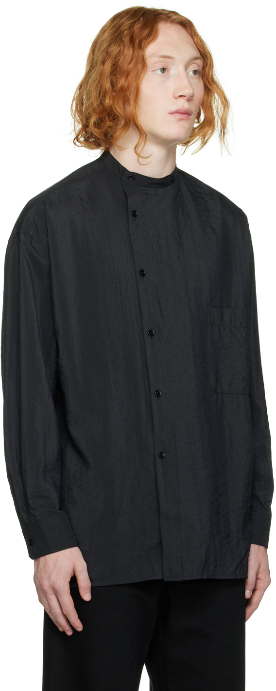 Lemaire Black Asymmetric Shirt Lemaire