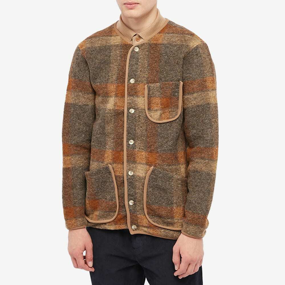 Kestin Men's Neist Wool Cardigan in Rust Check Kestin Hare