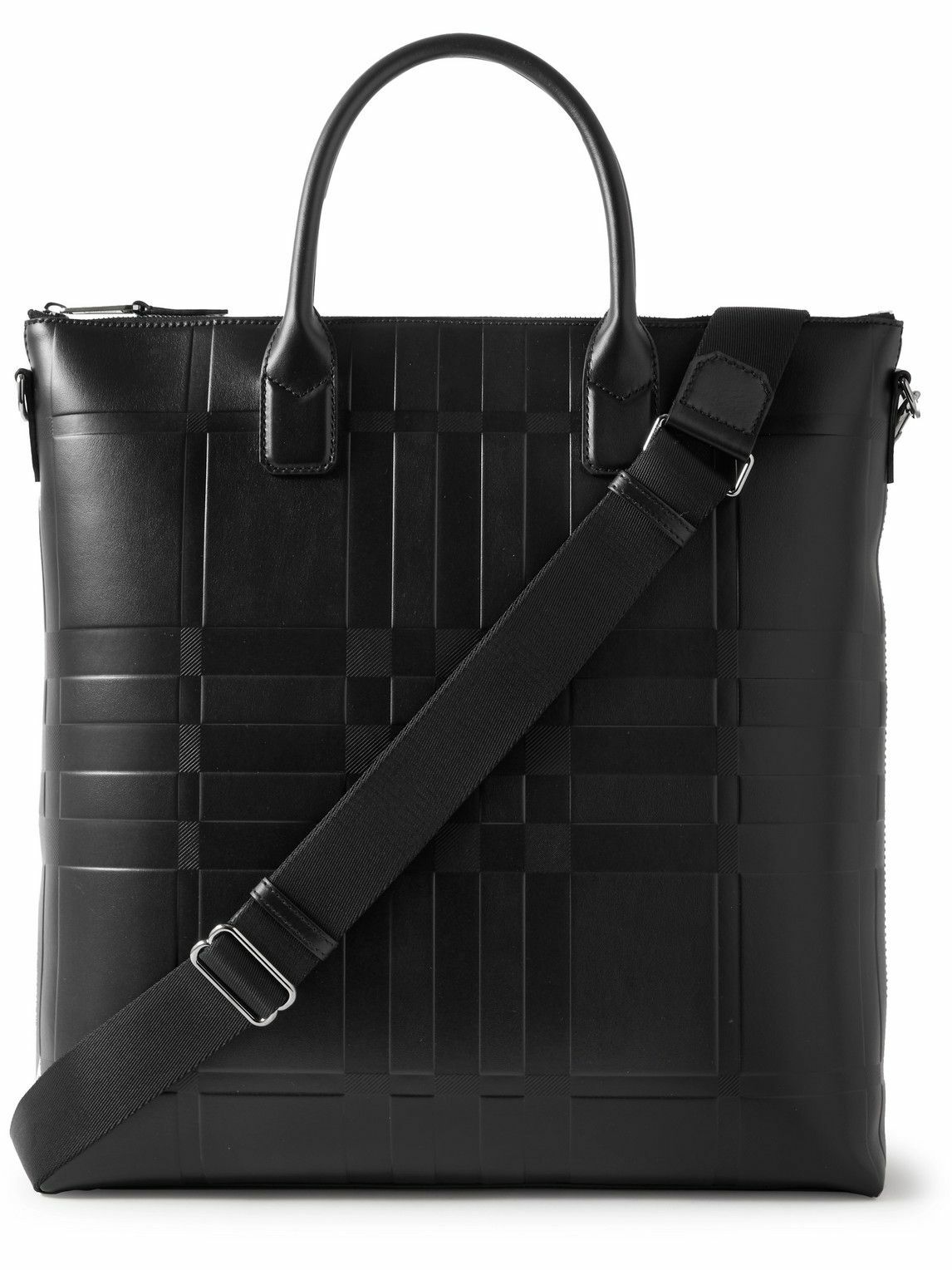 Burberry Embossed Leather Tote Bag Burberry