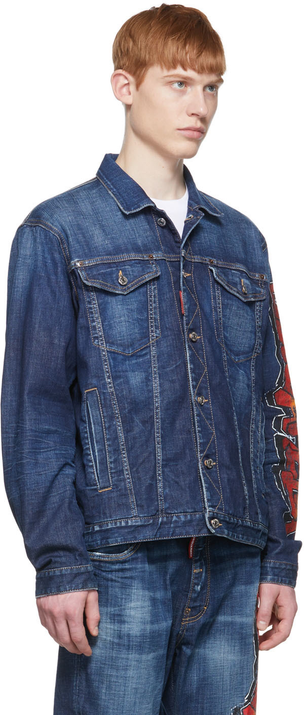 Dsquared2 Blue Over Denim Jacket Dsquared2