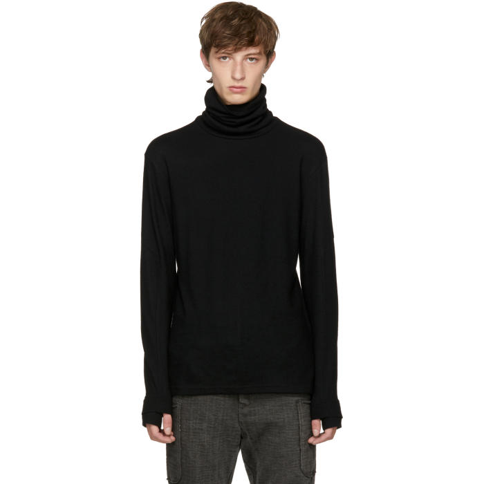 black wool turtleneck