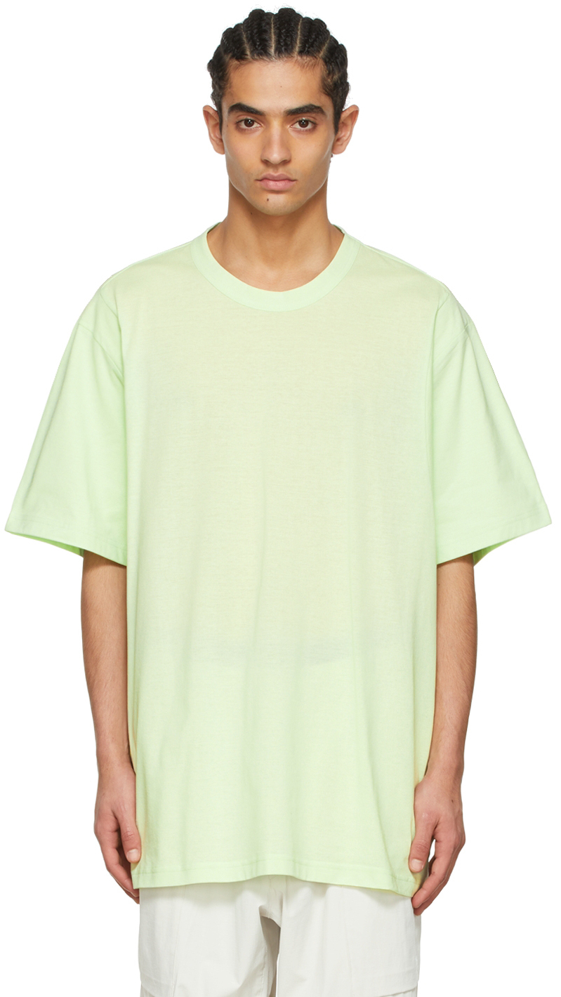 Y-3 Green Cotton T-Shirt Y-3