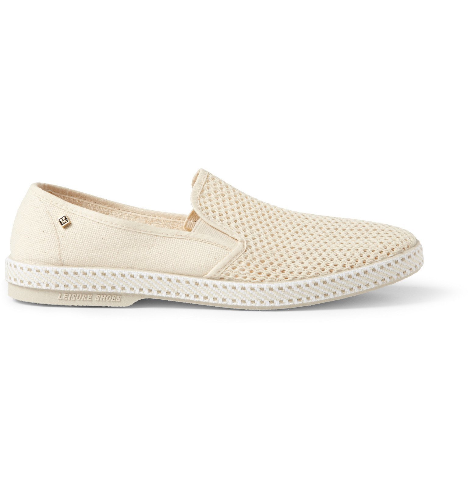 Rivieras - Cotton-Mesh and Canvas Espadrilles - Neutrals Rivieras