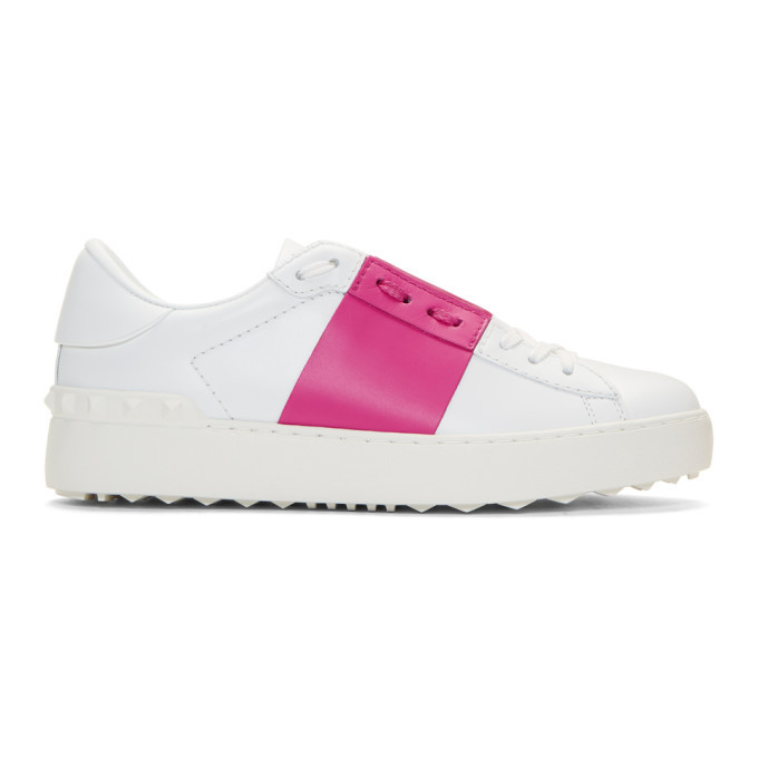 valentino white and pink sneakers