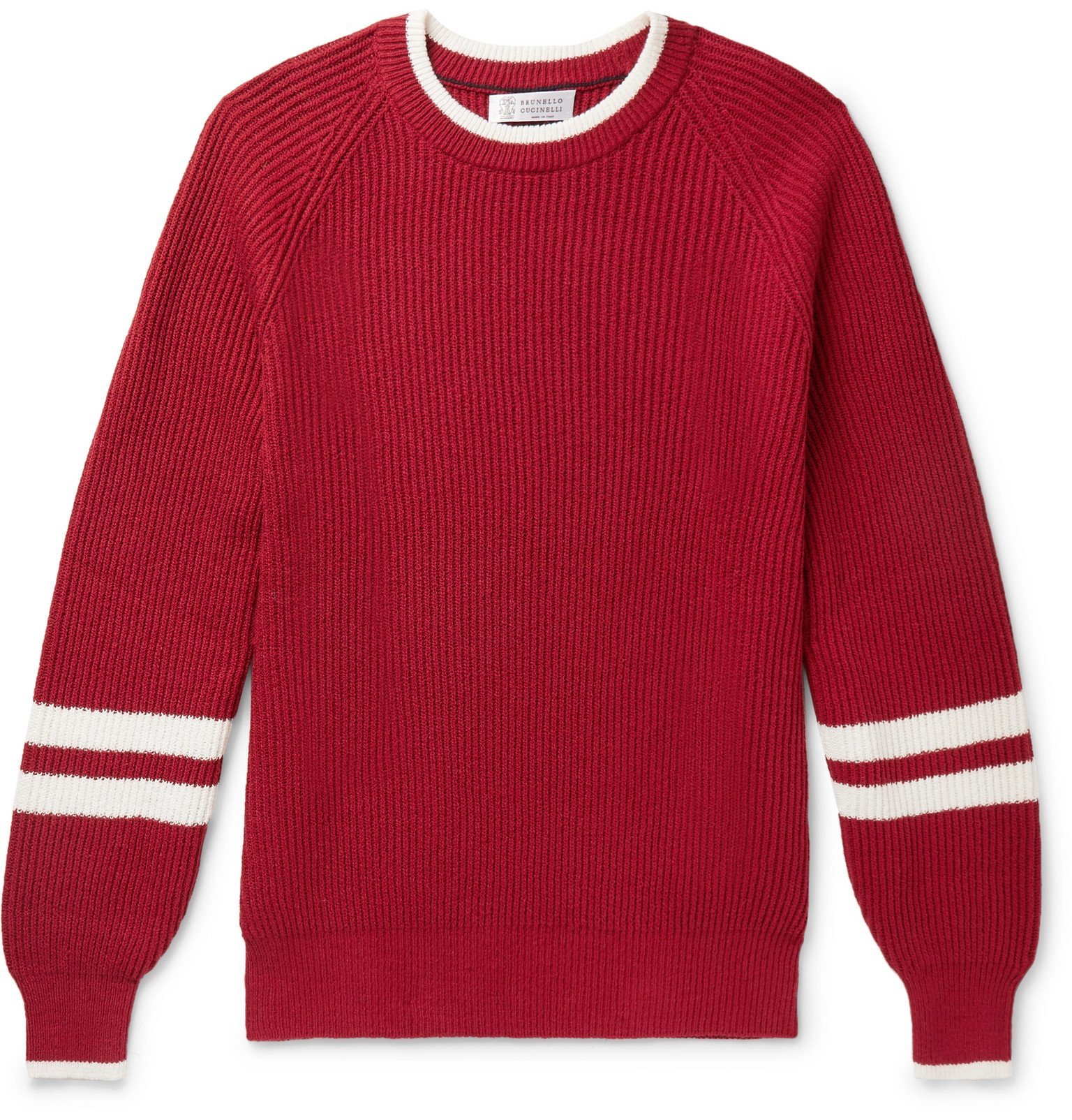 red cotton sweater