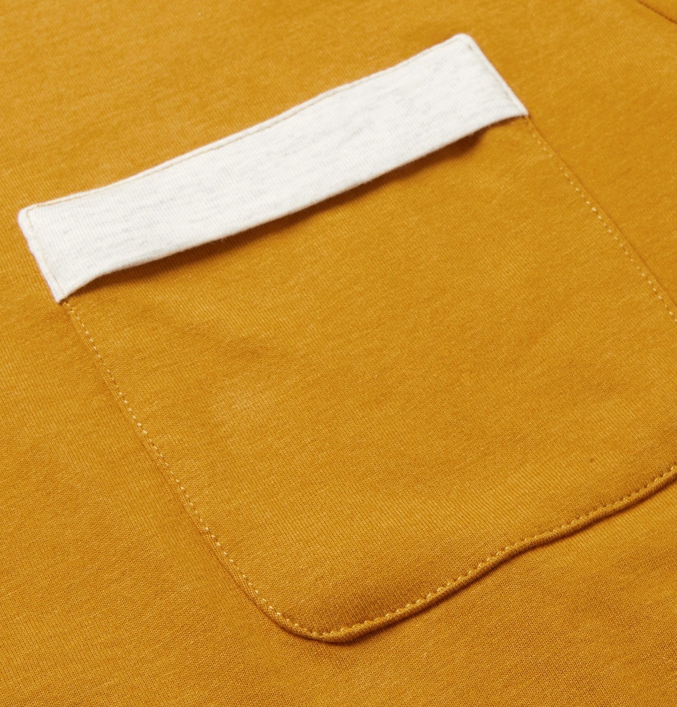 Oliver Spencer - Envelope Contrast-Tipped Cotton-Jersey T-Shirt - Yellow