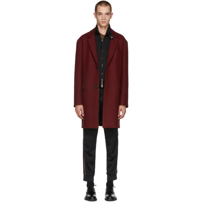 burgundy wool coat