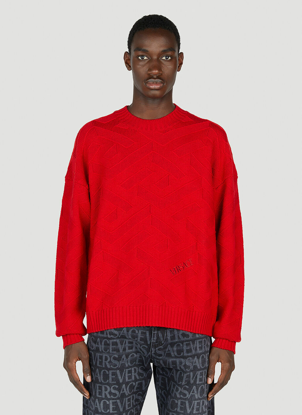 Versace - Greca Knit Sweater in Red Versace