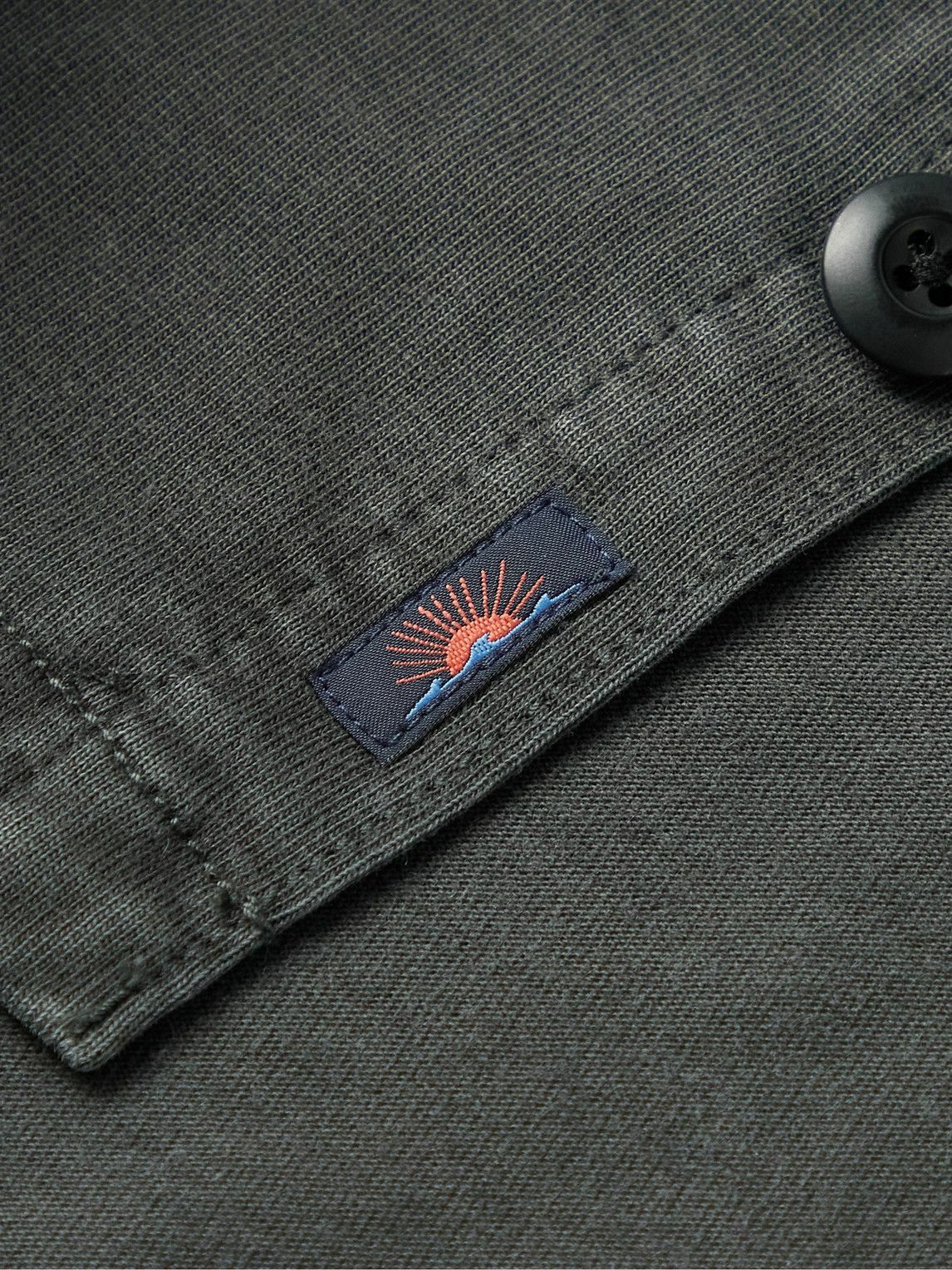 Faherty CottonJersey Shirt Jacket Gray Faherty