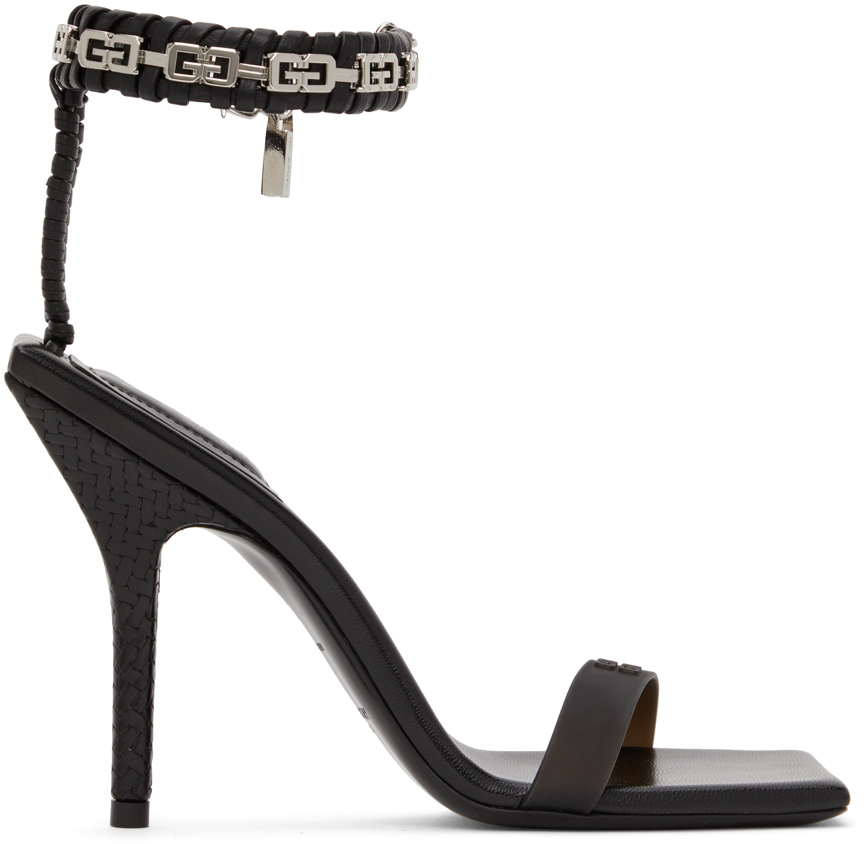 Givenchy Black Woven Heeled Sandals Givenchy