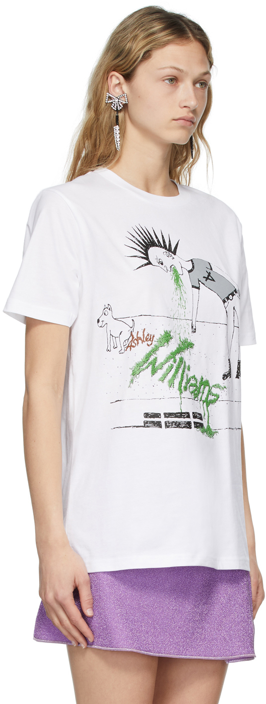 Ashley Williams White Vomit T-Shirt Ashley Williams