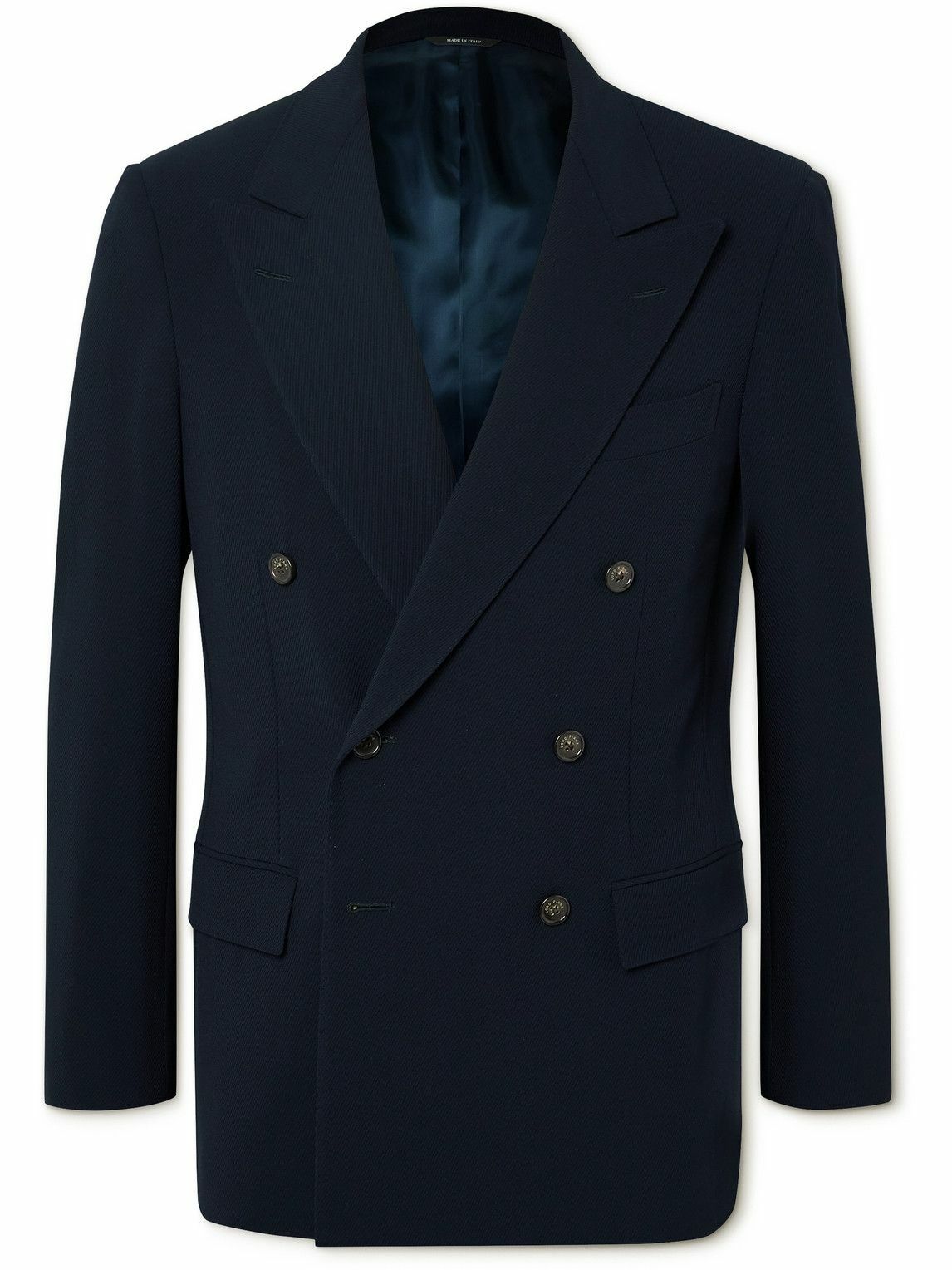 Loro Piana - Milano Double-Breasted Wool-Twill Suit Jacket - Blue Loro ...