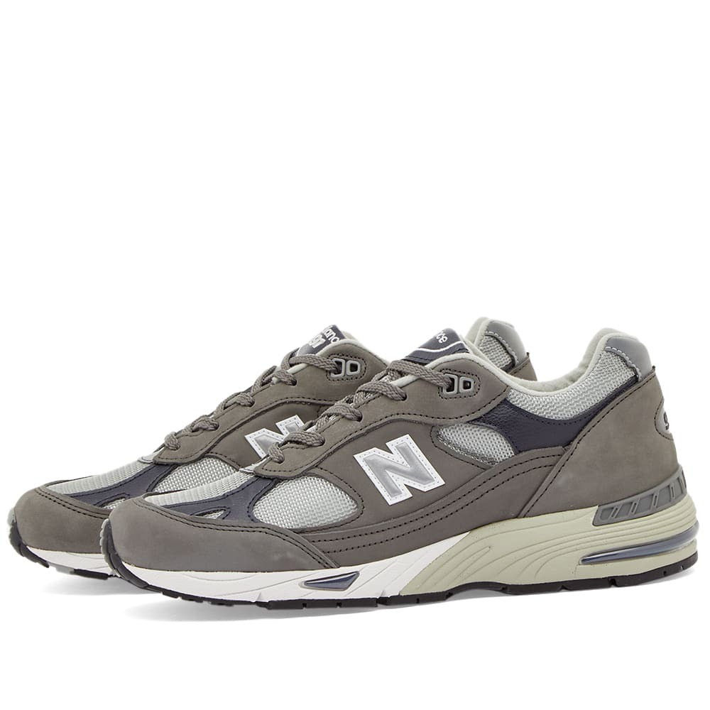 Photo: New Balance Women's W991GNS - Made in England Sneakers in Grey/Navy