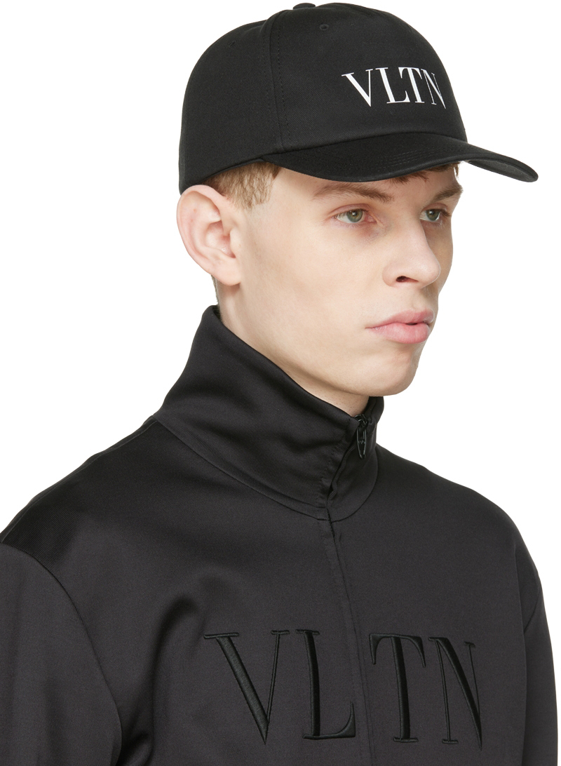 Valentino Garavani Black VLTN Baseball Cap Valentino Garavani