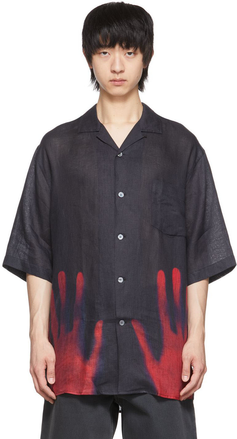 Acne Studios Black Linen Shirt Acne Studios