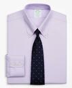 Brooks Brothers Men's Stretch Milano Slim-Fit Dress Shirt, Non-Iron Twill Button-Down Collar | Lavender