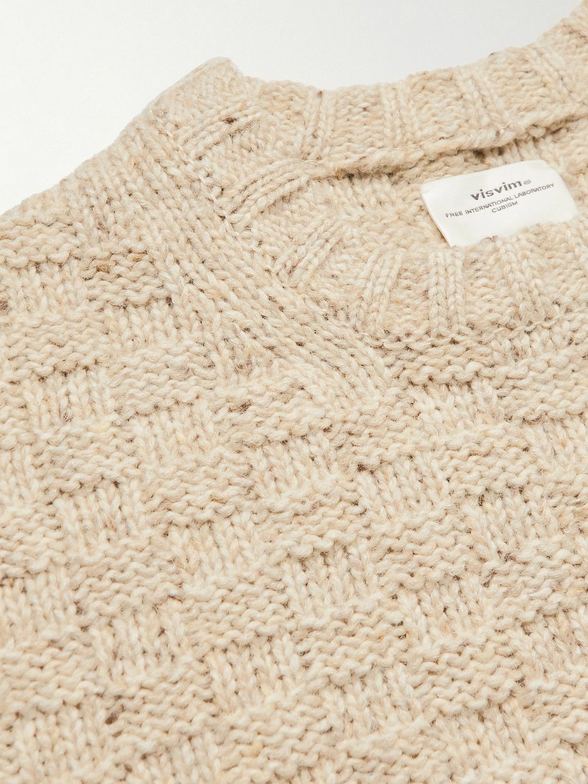 Visvim - Checkerboard Crocheted Wool Sweater - Neutrals Visvim