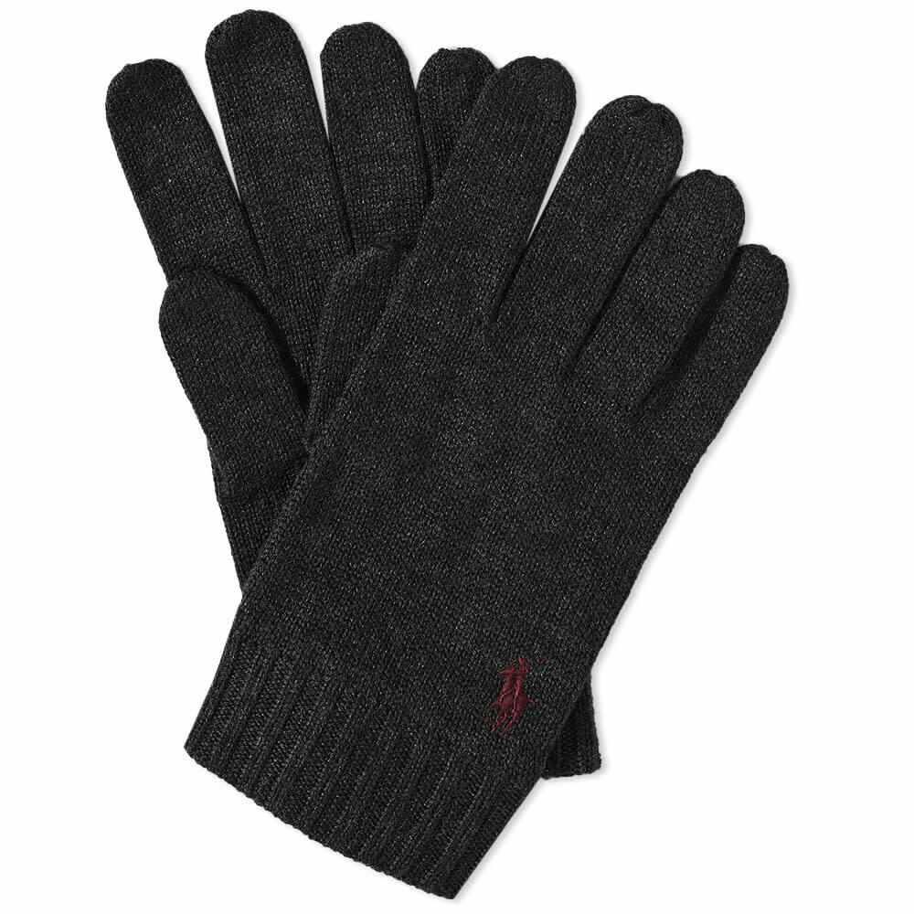 Polo Ralph Lauren Men's Merino Wool Gloves in Dark Granite Heather Polo  Ralph Lauren
