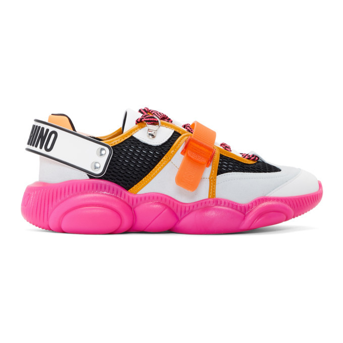 Moschino Pink Fluo Teddy Sneakers Moschino