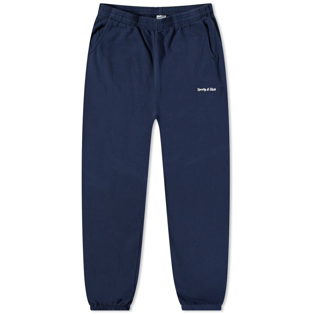 Photo: Sporty & Rich Men's Classic Logo Sweat Pant in Navy/White