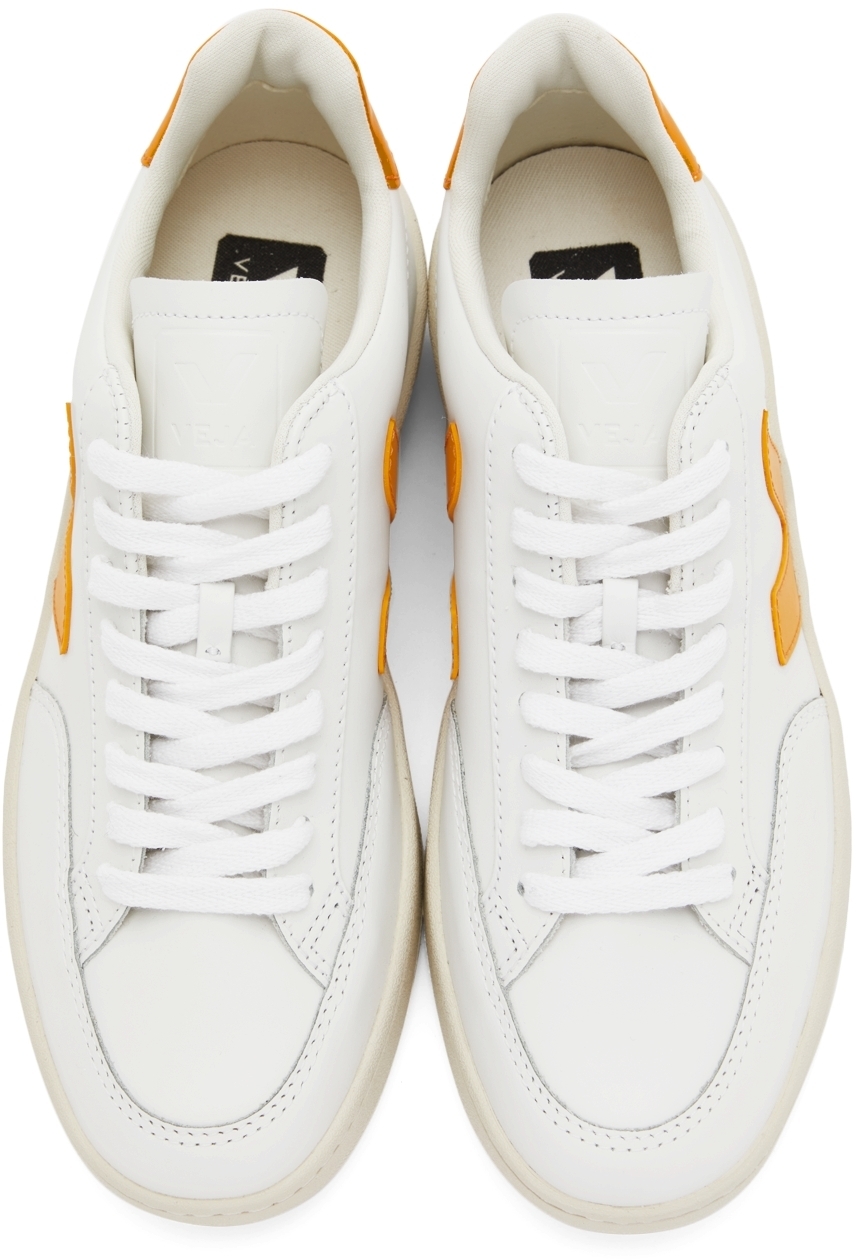 Veja White & Yellow V-12 Sneakers VEJA
