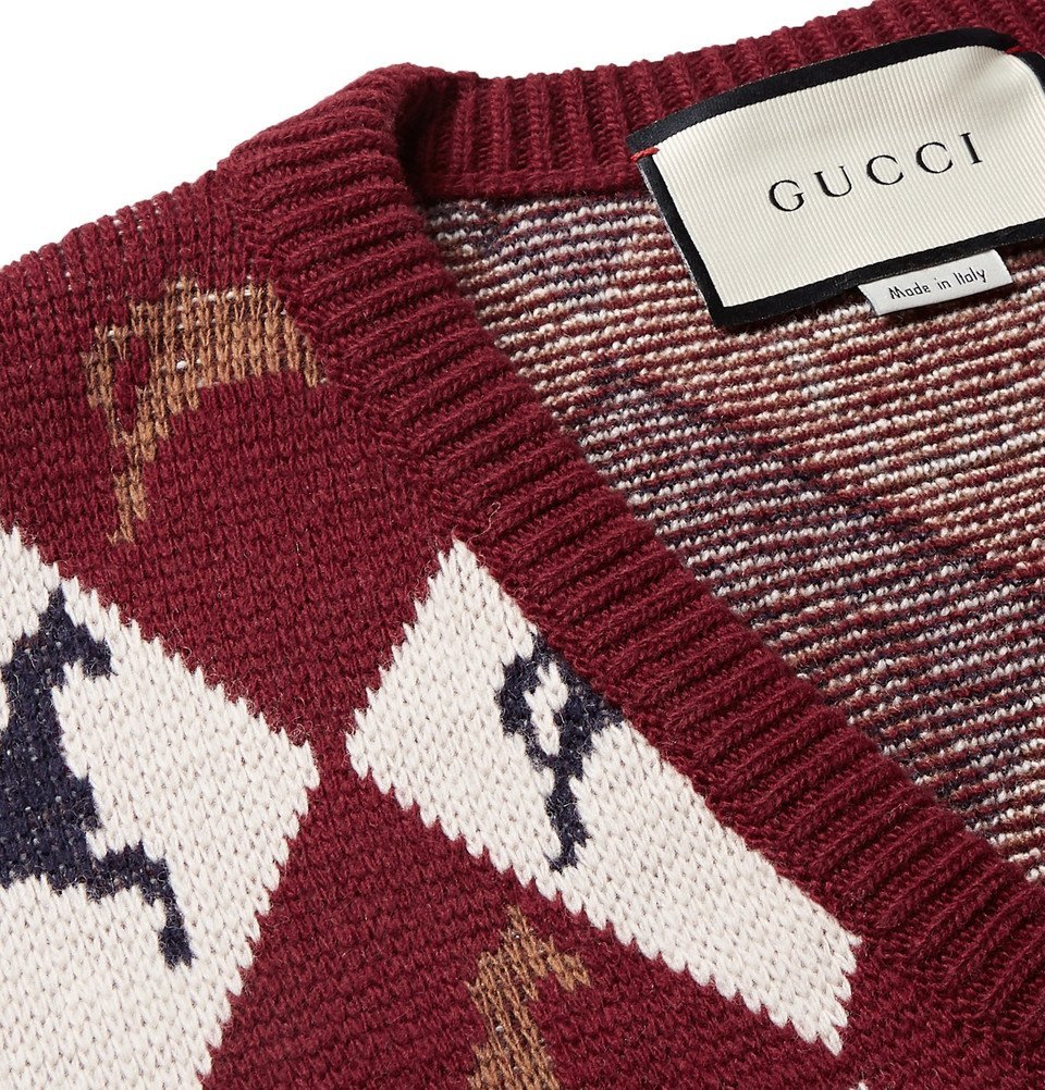 gucci wool jacquard sweater