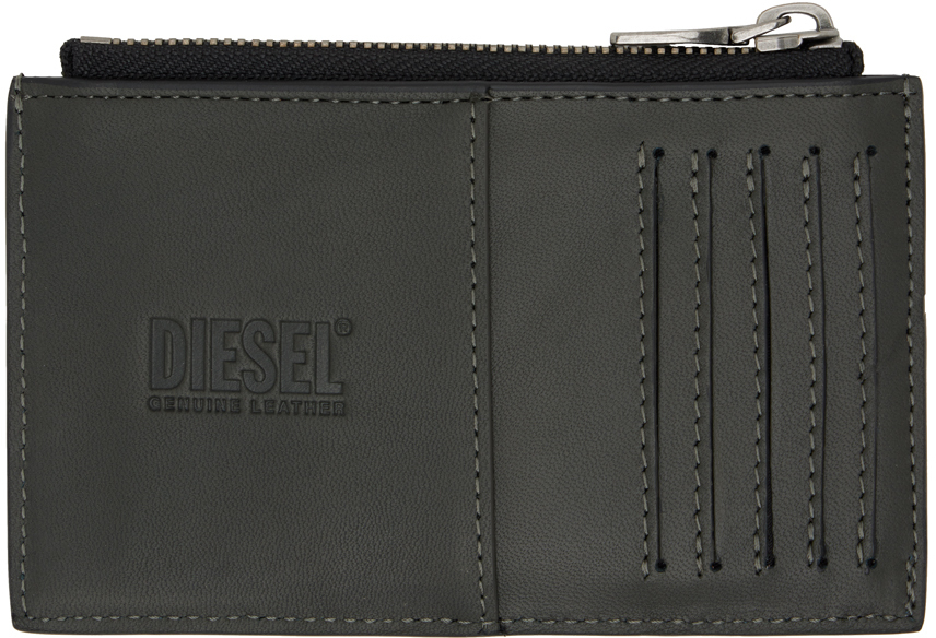 Diesel Black & Gray Monogram Card Holder Diesel