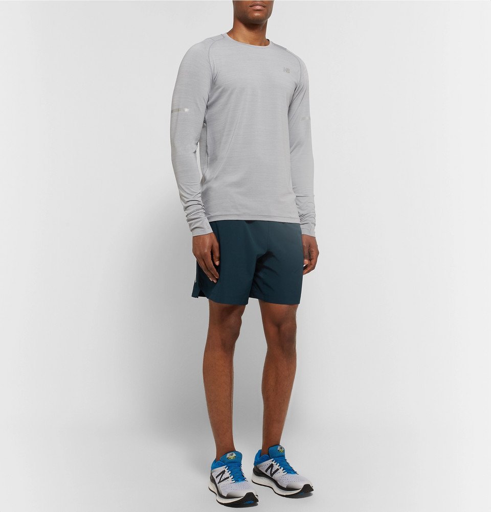 new balance blue shorts