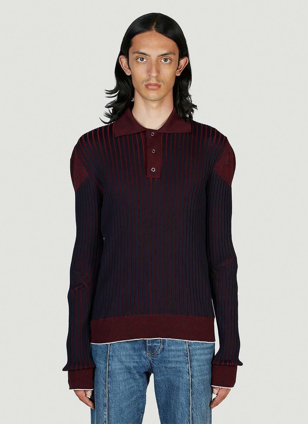 ERNEST W. BAKER 19ss Cable Knit Polo 大人気の正規通販 メンズ | bca