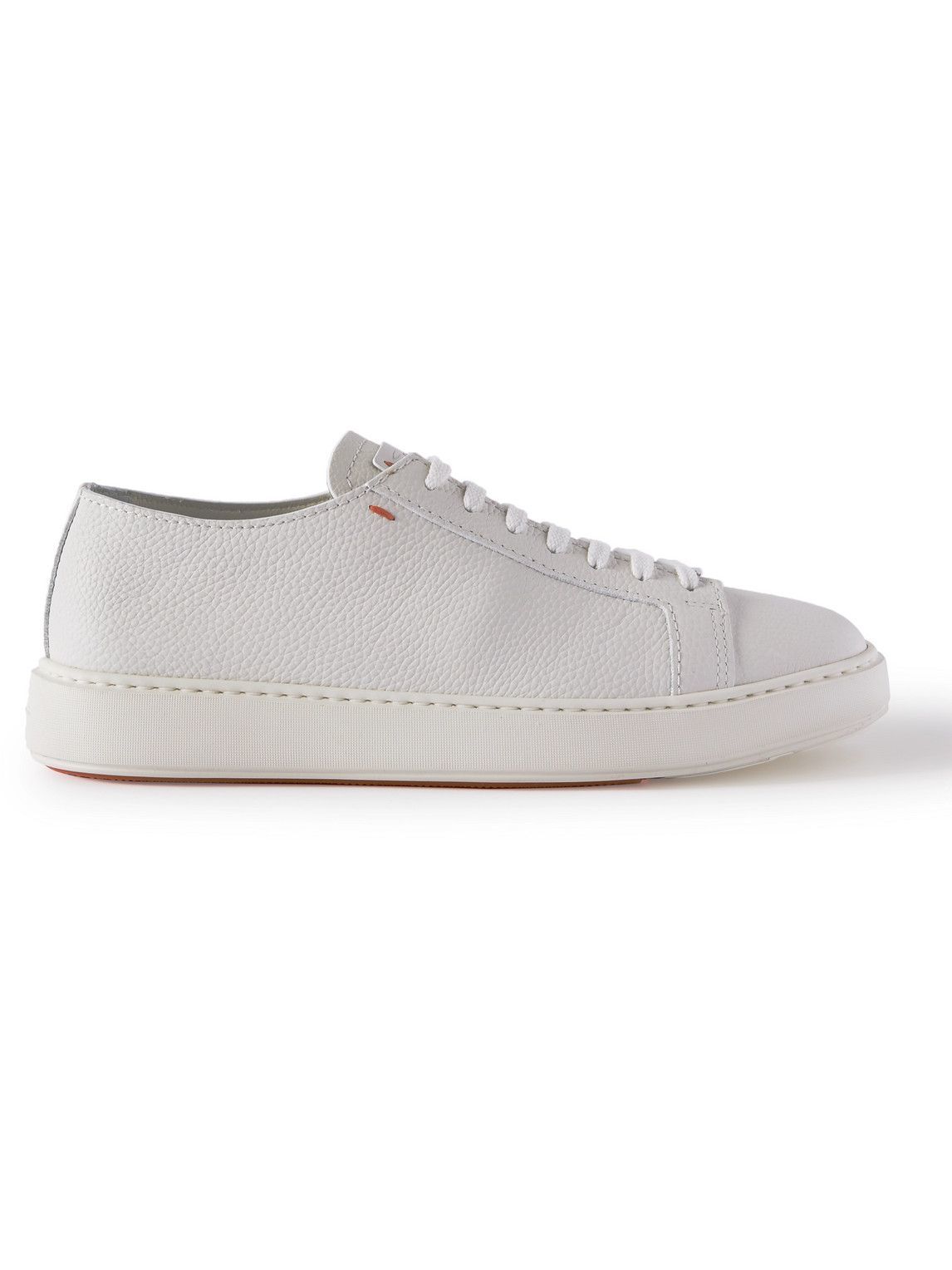 Santoni - Full-Grain Leather Sneakers - White Santoni