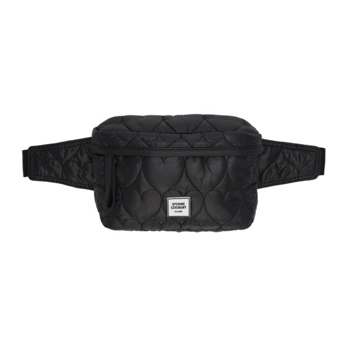 quilted black fanny pack