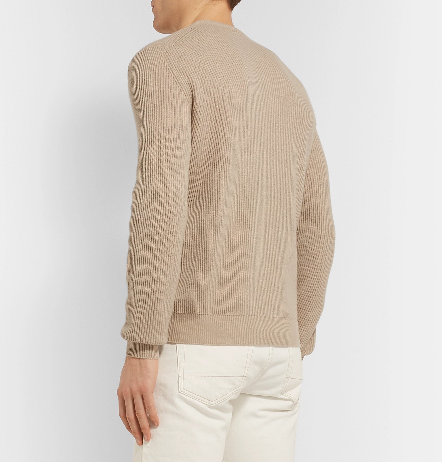 Loro Piana - Girocollo Riverside Garment-Dyed Ribbed Cashmere Sweater ...