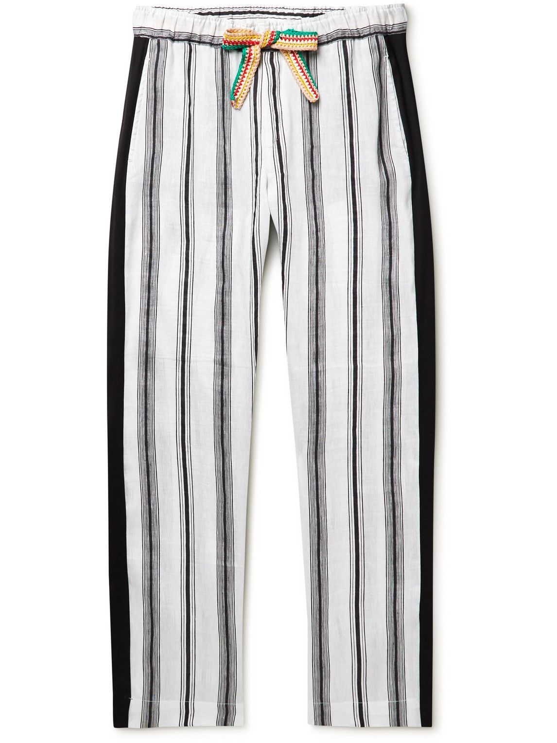 Wales Bonner - Soul Straight-Leg Striped Linen and Silk-Blend