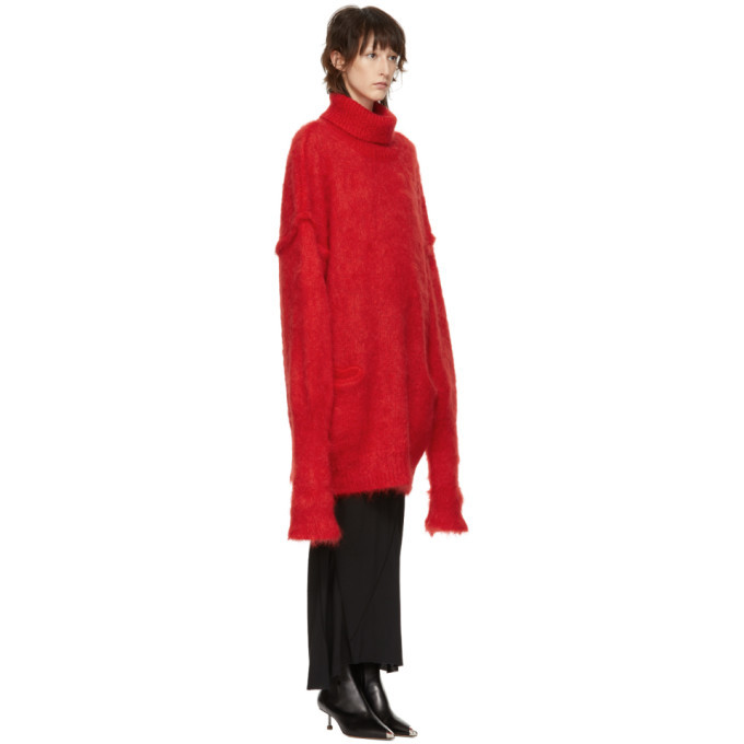Maison Margiela Red Knit Turtleneck Dress Maison Margiela Maison Margiela Red Knit Turtleneck Dress Maison Margiela
