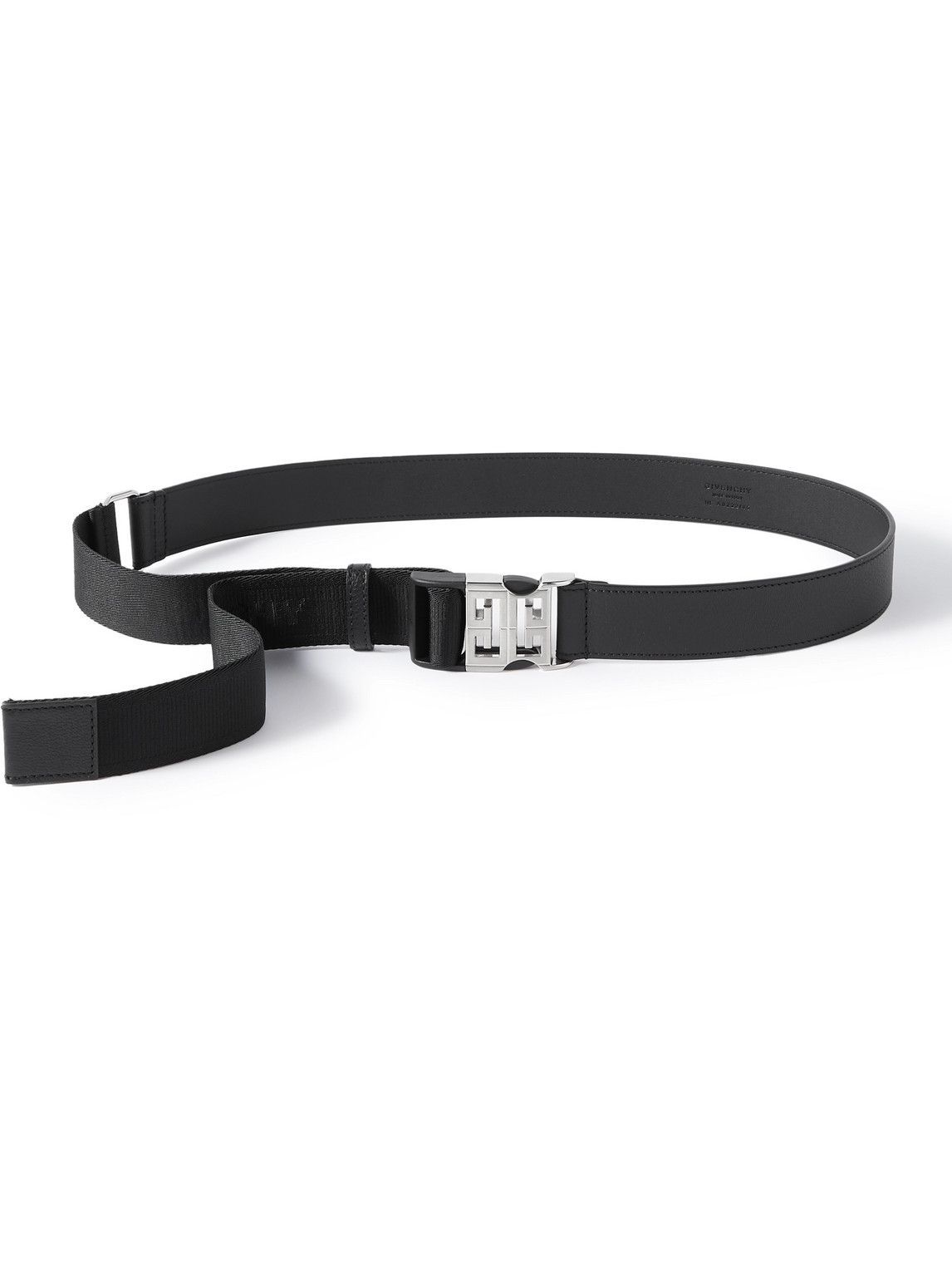 Photo: Givenchy - 3.5cm Logo-Jacquard Canvas and Full-Grain Leather Belt - Black