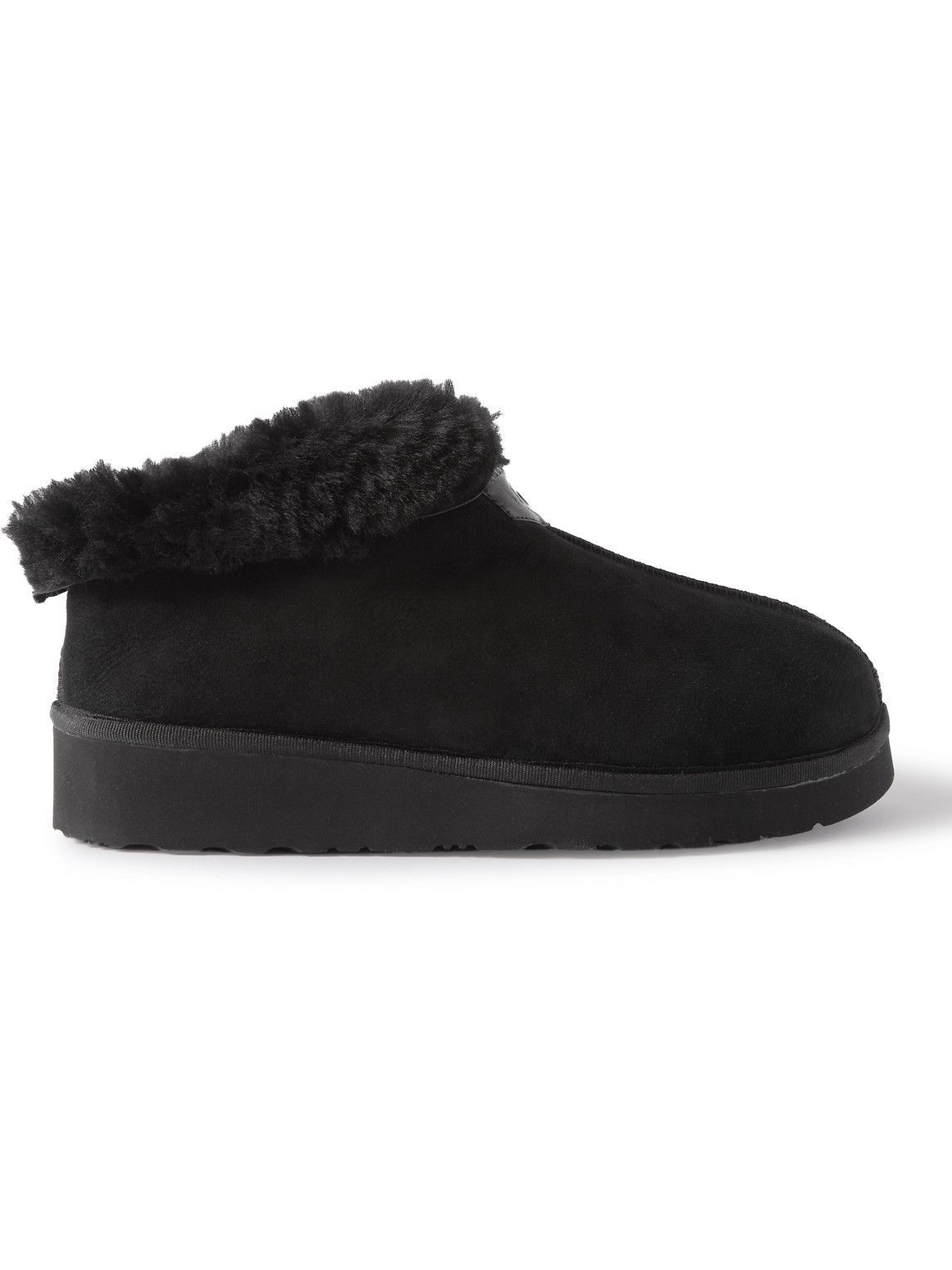 Photo: Grenson - Wyeth Shearling-Lined Suede Slippers - Black