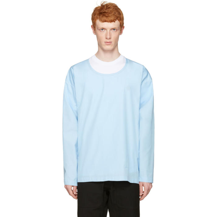 Marni Blue Cotton Velcro Shirt Marni