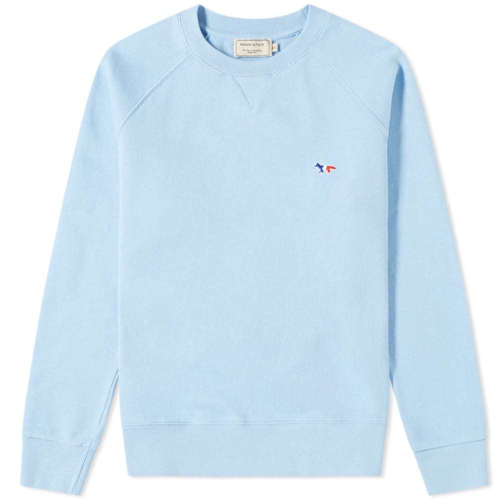 maison kitsuné tricolour fox crew sweat