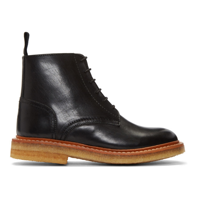 black crepe sole boots