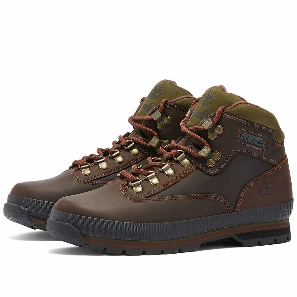 Timberland Men's Euro Hiker Leather in Medium Brown Full Grain Timberland