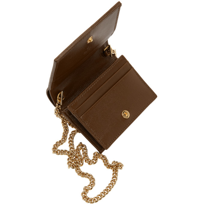 Gucci Brown GG Supreme Gucci 1955 Horsebit Card Holder Gucci